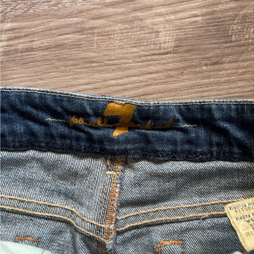 7 For All Mankind Denim Mini Skirt - Picture 8 of 8